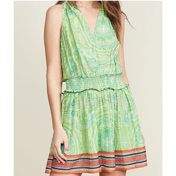 Ramy Brook Printed Dorothy Dress Green Orange Size XS - Picture 1 of 9